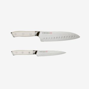 Markus Aujalay - Japansk Knivsæt Damaskus 2 dele - S⌀lvfarvet - K⌀kkenknive & tilbeh⌀r - - Homeroom