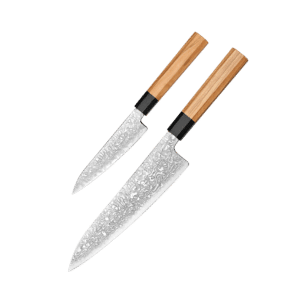 Japansk knivsæt | Petty Gyuto | Damaskus Yuki-onna
