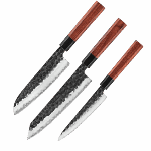 Japansk knivsæt | Santoku Bunka Petty | Tanuki