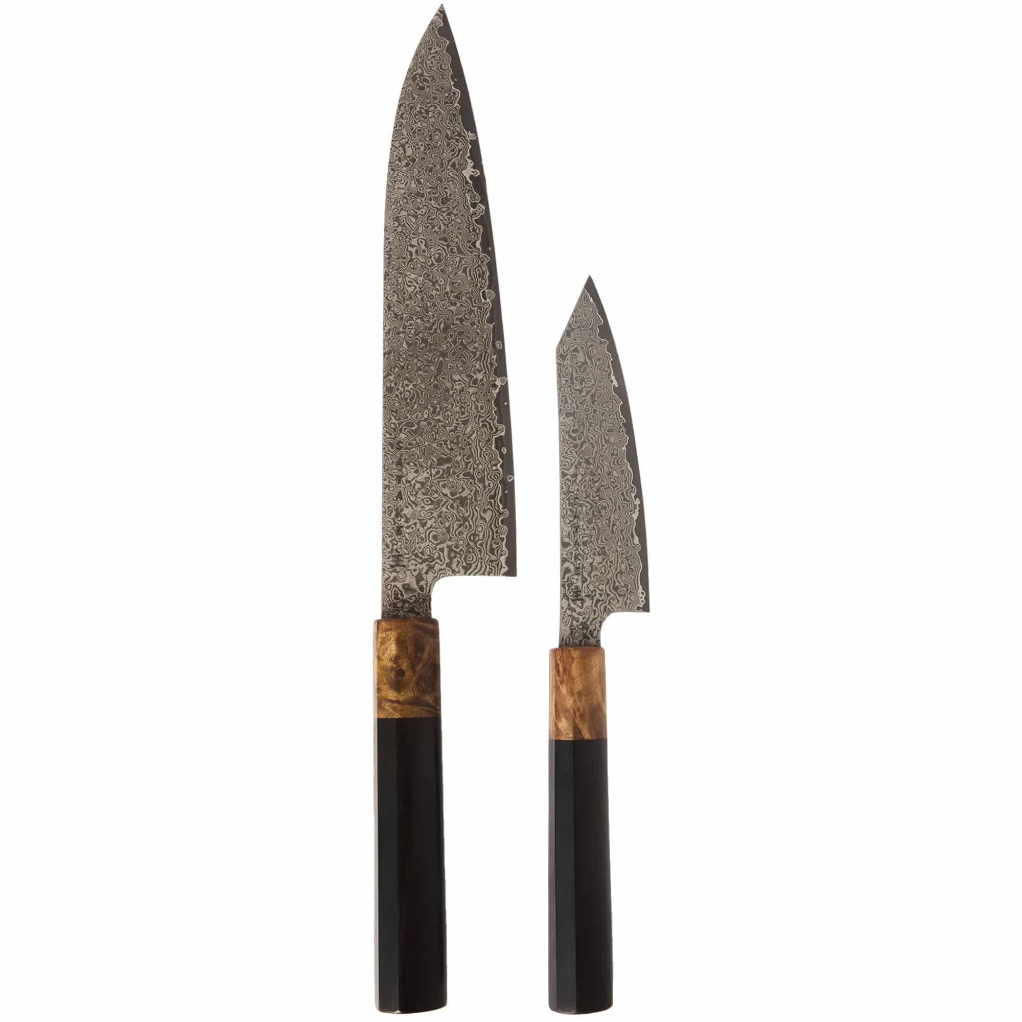 Satake OMO Bunka Petty 12 cm + kokkekniv 21 cm